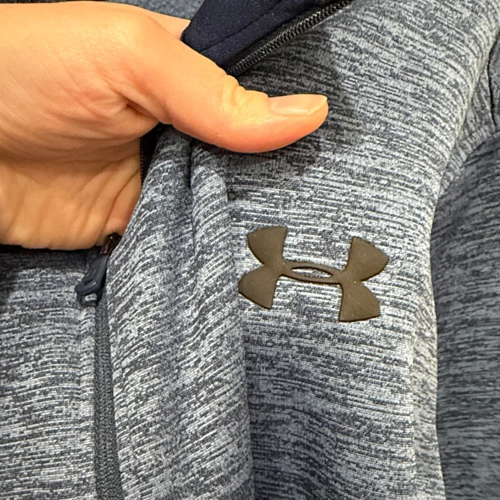 Under Armour Men’s Navy Heather Quarter-Zip‎ Top Size XXL